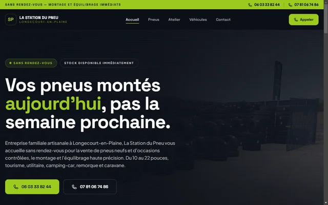 Aperçu Site Officiel La Station du Pneu